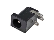 Konektor napájecí 5.5 x 2.1mm - do plošného spoje, úhlový 90°, pájecí