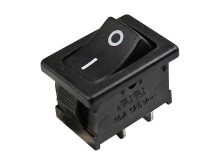 Kolébkový vypínač RLEIL RL3-1-11-G-2-BK, 6A / 250V ON-OFF černý