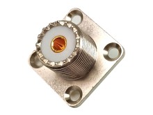 UHF Panelový Přírubový Konektor Samice - Pájecí