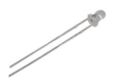 Bílá LED dioda 3mm s vysokou svítivostí 9000mCD