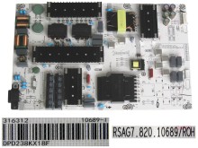 LCD modul zdroj Hisense 75A7KQ /  SMPS power unit  RSAG7.820.10689/ROH / DPD238KX18F / 316312 / HT310502