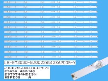 LED podsvit 675mm sada Philips 705TLB65B33LBP07X celkem 12 pásků / LED Backlight  6 D-LED  LB-GMK3030-GJ0D22651 2X6PD09-Y / 210BZ06D0B33LBP07X  - NÁHRADA