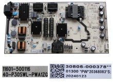 LCD  zdroj TCL 50C803  30805-000378 / Power board assy 40-P30SWL-PWA1ZG