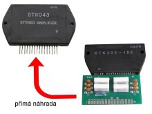 STK040 / STK043 náhradní modul 25V 3A 2x15W