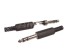 Konektor JACK 6.3mm stereo sameček plast