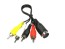 Redukce DIN 5pin na 4x CINCH 0,2m