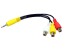 Kabel redukce 3.5mm jack 4 polový na 3xCINCH 0.1m Sencor