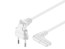 Síťový kabel 3m úhlový pro LCD a LED TV - bílý