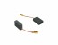 Uhlíky do elektromotorů 2ks, 4,9 x 9,8 x 15 mm, přívod 28mm s konektorem Faston 2.8