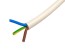Síťový kabel H05VV-F 3 x 0,75 mm² s PVC izolací - bílý, metráž