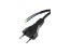 Kabel napájecí Flexo šňůra PVC 2× 0,75mm2, délka 3m, černá